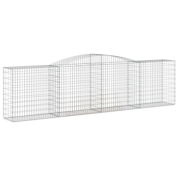 vidaXL Panier de gabions arqué 400x50x100/120 cm Fer galvanisé