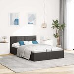 vidaXL Cadre de lit à rangement hydraulique sans matelas 120x200 cm