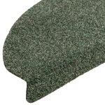 vidaXL Tapis d'escalier auto-adhésifs 15 pièces 65 x 21 x 4 cm Vert Demi-rond Grand