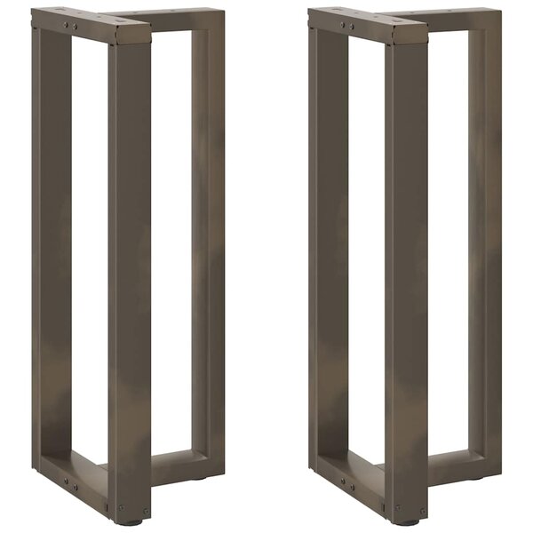vidaXL Pieds de table de bar en forme de T 2 pièces noir 40 x 35 x (100-101) cm acier