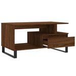 vidaXL Table basse Chêne marron 90x49x45 cm Bois d'ingénierie