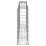 vidaXL Paniers à gabions arqués 8 Pièces 400x50x160/180 cm fer galvanisé