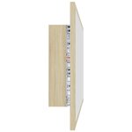 vidaXL Miroir LED de salle de bain Chêne sonoma 80x8 5x37 cm Acrylique