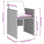 vidaXL Chaises de jardin avec coussins lot de 4 gris clair poly rotin