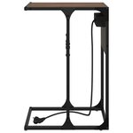 vidaXL Table de chevet Chêne marron Bois d'ingénierie