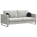 vidaXL Coussins de siège 2 Pièces Noir Ø 40 x 13 cm Velours