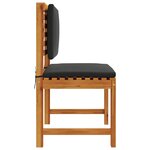 vidaXL Chaise de jardin 2 Pièces Marron 50 x 50 x 91cm