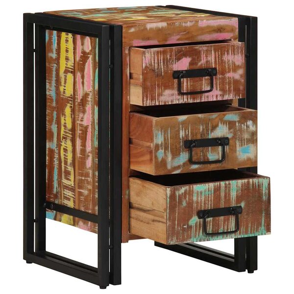 vidaXL Cabinet de chevet 40 x 35 x 50 cm bois de récupération massif