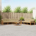 vidaXL Ensemble de canapés d'extérieur 8 Pièces Naturel et Beige
