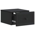 vidaXL Cabinet de chevet mural avec tiroir Noir 33 x 34 5 x 20 cm