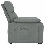 vidaXL Fauteuil inclinable électrique Gris foncé Tissu