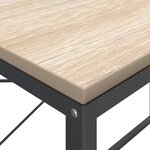 vidaXL Bureau d'ordinateur Noir et chêne 110x60x70cm Bois d'ingénierie