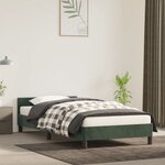 vidaXL Cadre de lit avec tête de lit Vert foncé 80x200 cm Velours