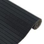 vidaXL Tapis rectangulaire noir 70x100 cm bambou