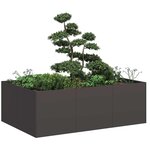 vidaXL Jardinière noir 120x80x40 cm acier