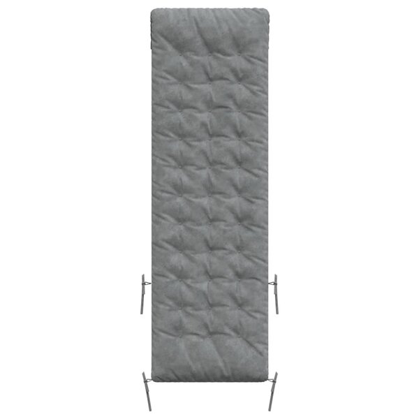 vidaXL Coussin de chaise longue gris 160x50x10 cm similicuir daim