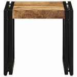 vidaXL Table basse Marron 40 x 40 x 38 cm Bois de mangue massif