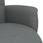 vidaXL Fauteuil inclinable avec repose-pieds gris foncé tissu