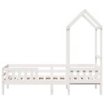 vidaXL Cadre de lit avec toit sans matelas blanc 80x200 cm