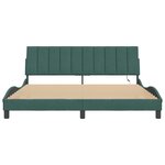 vidaXL Cadre de lit avec lumières LED vert foncé 180x200 cm velours