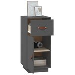 vidaXL Buffet Gris 34x40x75 cm Bois massif de pin