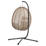 vidaXL Chaise suspendue polyrotin 104 x 100 x 191 cm Marron café