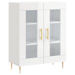 vidaXL Buffet Blanc brillant 69 5x34x90 cm Bois d'ingénierie