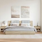 vidaXL Tables de chevet 2 Pièces Chêne sonoma 40x30x39 cm Aggloméré