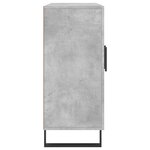 vidaXL Buffet gris béton 90x34x80 cm bois d'ingénierie