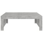 vidaXL Table basse Gris béton 100x100x35 cm Aggloméré