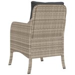 vidaXL Chaises de jardin coussins lot de 2 gris clair résine tressée