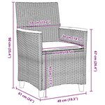 vidaXL Ensemble de salle à manger de jardin de 7 pièces avec coussins en poly rattan beige.