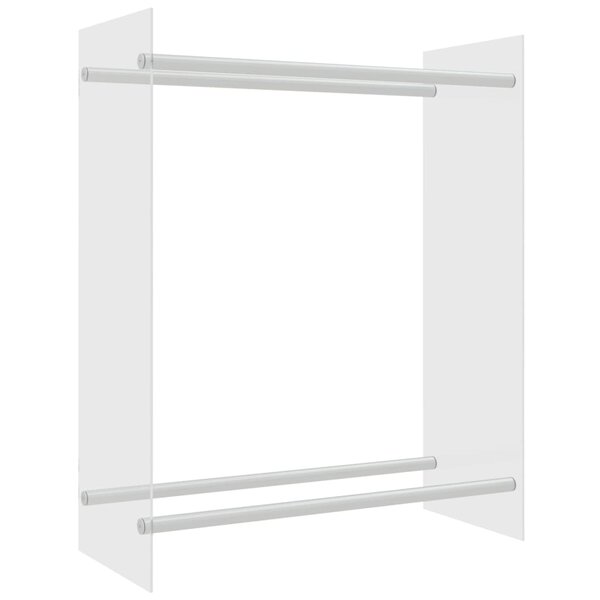 vidaXL Portant de bois chauffage Transparent 80x35x100 cm Verre trempé