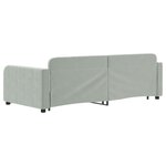 vidaXL Lit de jour avec lit gigogne gris clair 90x200 cm velours
