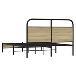 vidaXL Cadre de lit sans matelas 120x200 cm chêne sonoma