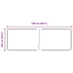 vidaXL Coureur de Tapis MARSA Noir 100 x 250 cm Polyester et PVC