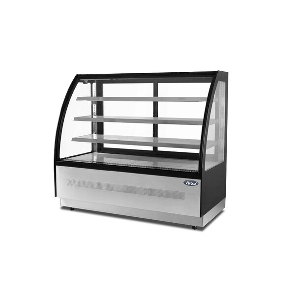 Vitrine réfrigérée 4 faces - bombée - 290 à 570 litres - atosa - r290 - 900 mm