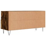 vidaXL Meuble TV chêne fumé 102x36x50 cm bois d'ingénierie