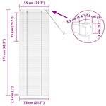 vidaXL Store de Fenêtre avec des rideaux Noir Aluminium