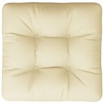 vidaXL Coussin de palette crème 60x61 5x10 cm tissu