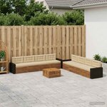vidaXL Ensemble de canapés d'extérieur 9 Pièces Naturel et Beige