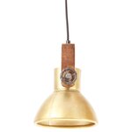 vidaXL Lampe suspendue industrielle 25 W Laiton Rond 19 cm E27