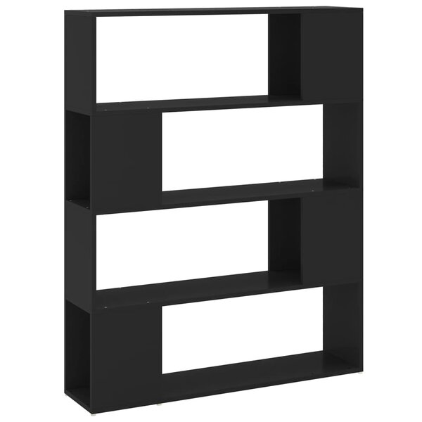vidaXL Bibliothèque/Séparateur de pièce Noir 100x24x124 cm