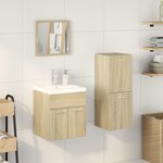 vidaXL Ensemble de meubles de salle de bain 4 Pièces chêne sonoma