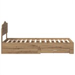 vidaXL Cadre de lit Chêne artisanal 90 x 200 cm Bois d'ingénierie