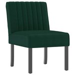 vidaXL Fauteuil sans accoudoirs vert foncé velours