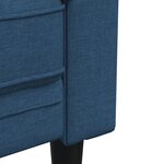 vidaXL Canapé Chesterfield 3 places bleu tissu