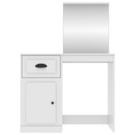 vidaXL Coiffeuse avec miroir blanc 90x50x132 5 cm bois d'ingénierie