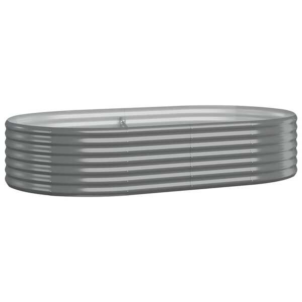 vidaXL Lit surélevé de jardin Acier enduit de poudre 175x100x36cm gris
