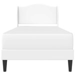 vidaXL Cadre de lit avec tête de lit Blanc 90 x 200 cm Simili cuir